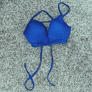 blue bikini top